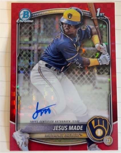 2025 Bowman Chrome #CPA-JM Jesus Made — front