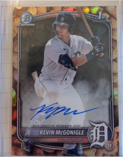 2025 Bowman Chrome Prospect Autographs #CPA-KM Kevin McGonigle — front