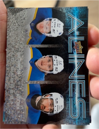 2024-25 Upper Deck Series 1 A-Lines #AL-4 Jeff Skinner / Tage Thompson / Alex Tuch — front
