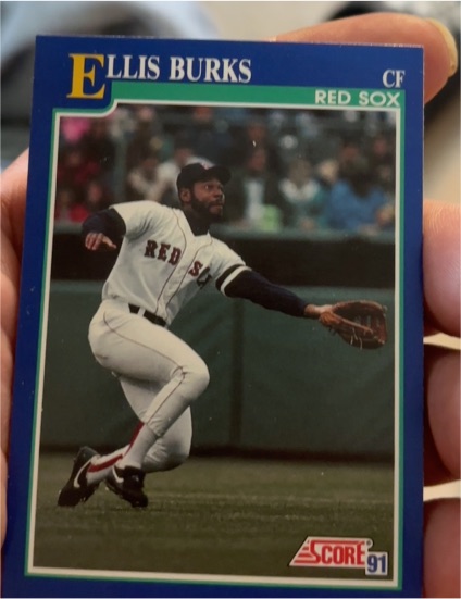 1991 Score #8 Ellis Burks Boston Red Sox — front