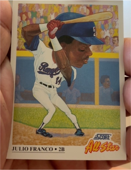 1991 Score #392 Julio Franco — front