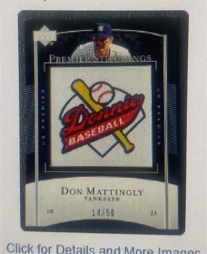 2007 Upper Deck Premier Premier Stitchings #PS-25 Don Mattingly — front