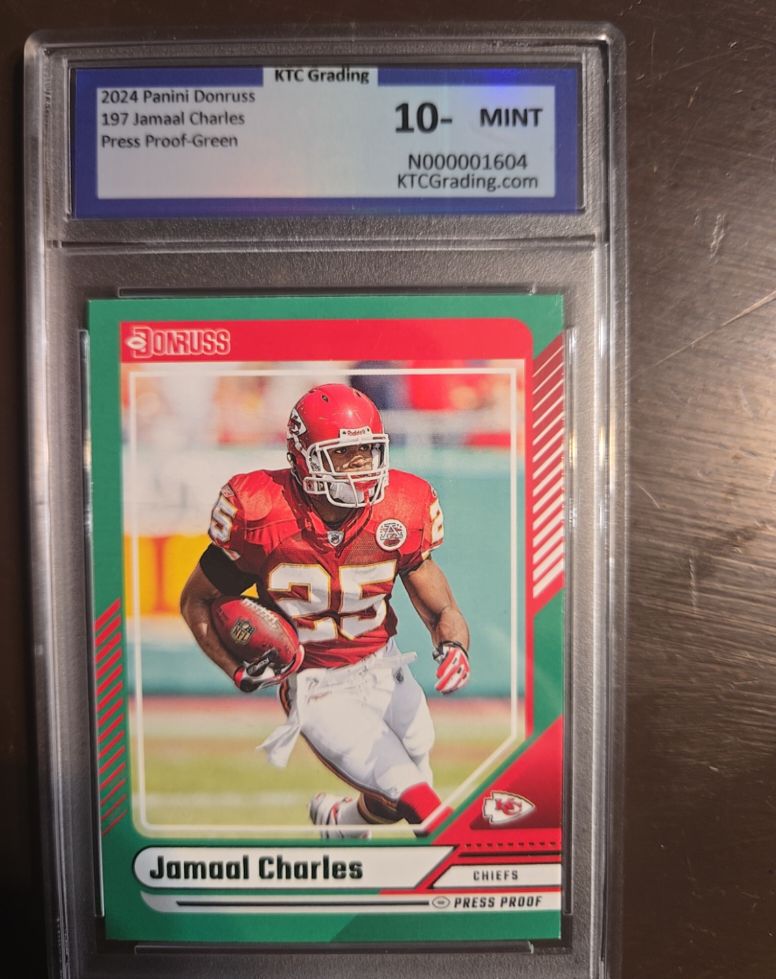 2024 Panini Donruss #197 Jamaal Charles Green Press Proof — front