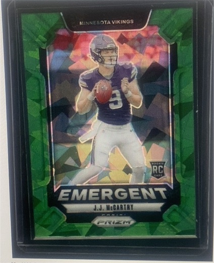 2024 Panini Prizm Emergent #19 J.J. McCarthy — front
