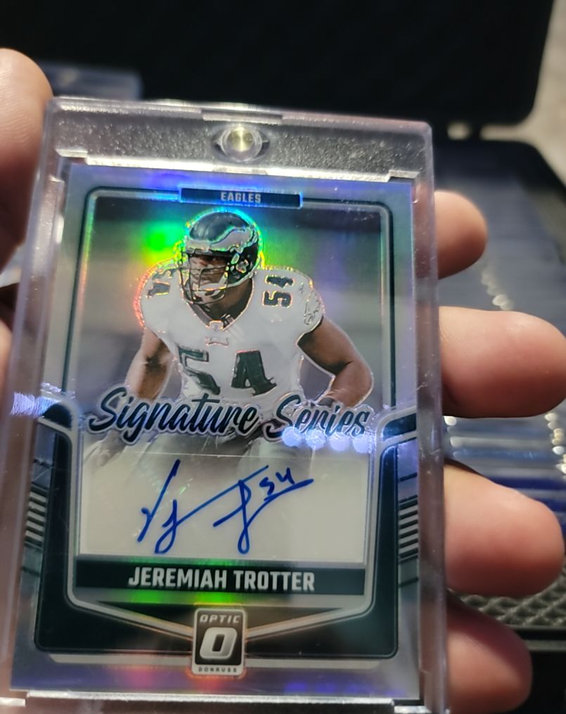 2024 Donruss Optic #SSH-JTR Jeremiah Trotter Silver Signature Series Prizm Auto — front