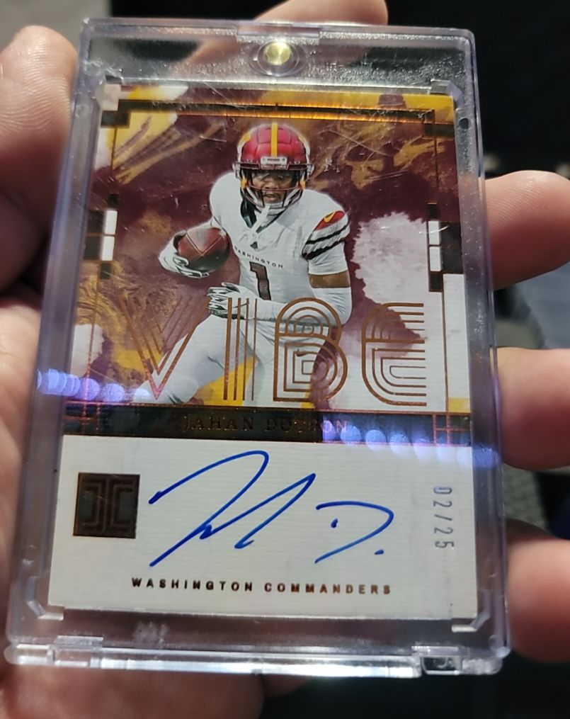 2024 Panini Impeccable Jahan Dotson Vibe Auto Bronze /25 — front