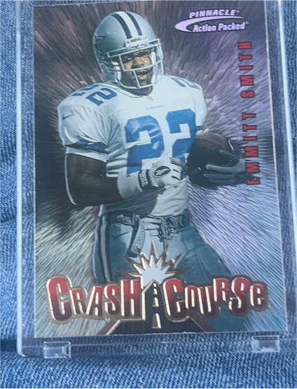 1997 Pinnacle Action Packed Crash Course #4 Emmitt Smith — front