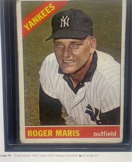 1966 Topps #365 Roger Maris — front