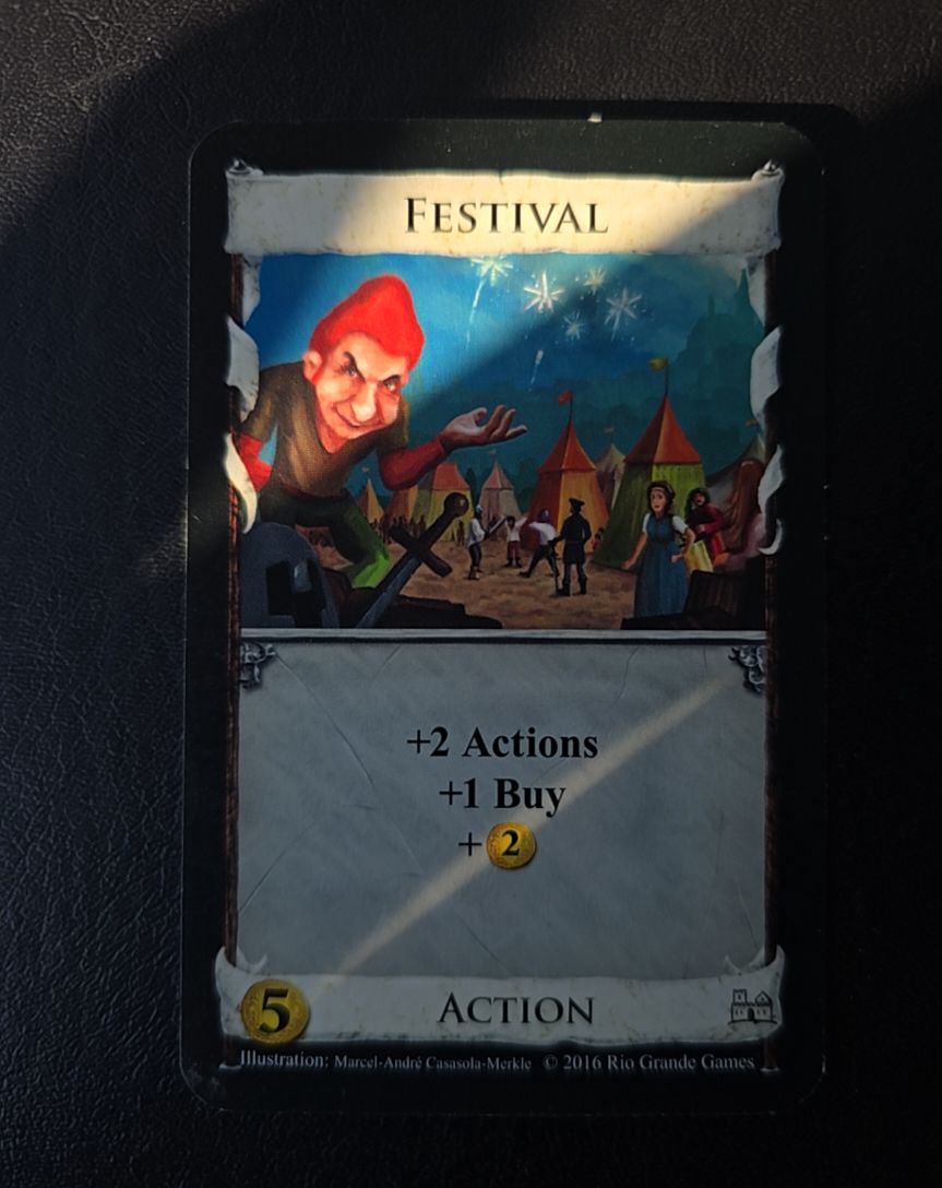 2016 Rio Grande Games Festival Action Card — front