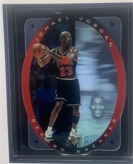 1996 Upper Deck SPx #R1 Michael Jordan Record Breaker — front