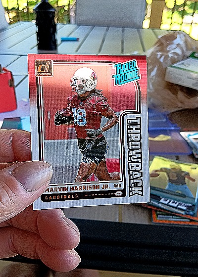 2024 Panini Donruss #44 Marvin Harrison Jr. Rated Rookie Throwback — front