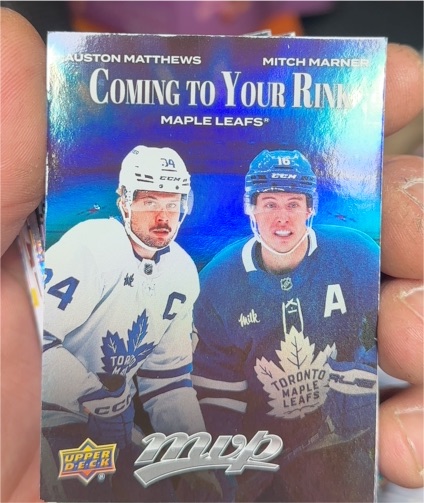 2025-26 Upper Deck MVP #CR-34 Auston Matthews/Mitch Marner Coming to Your Rink — front