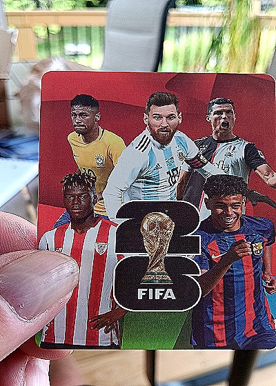 2022 FIFA World Cup Soccer Card Lionel Messi — back
