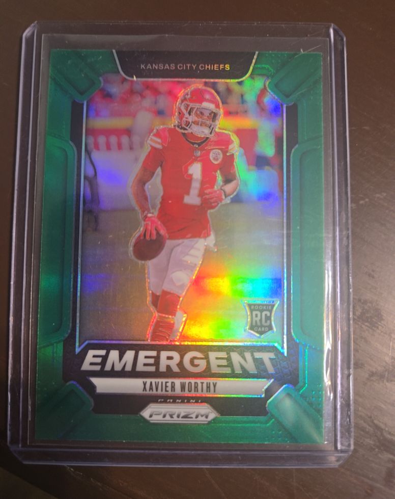 2024 Panini Prizm Emergent #1 Xavier Worthy — front