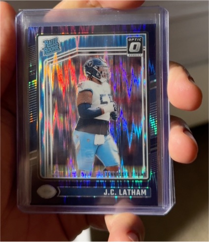 2024 Panini Donruss Optic Purple Shock J.C. Latham Rated Rookie — front