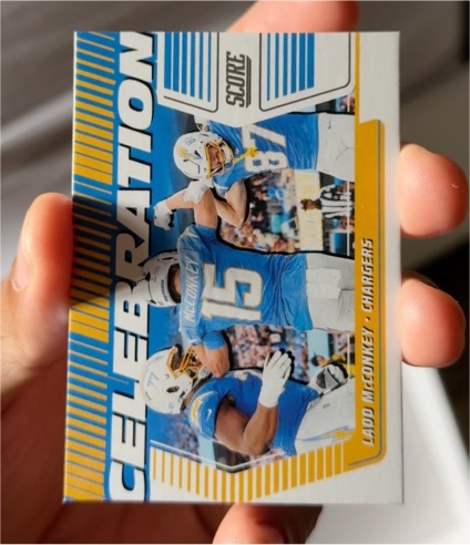 2025 Panini Score Celebration #C-LMC Ladd McConkey — front