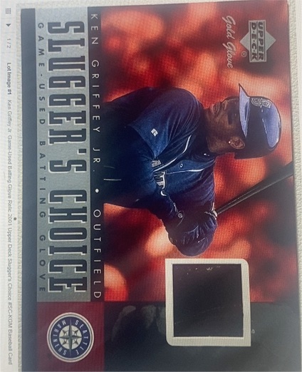 2001 Upper Deck Gold Glove Slugger's Choice #SC-KGM Ken Griffey Jr. — front
