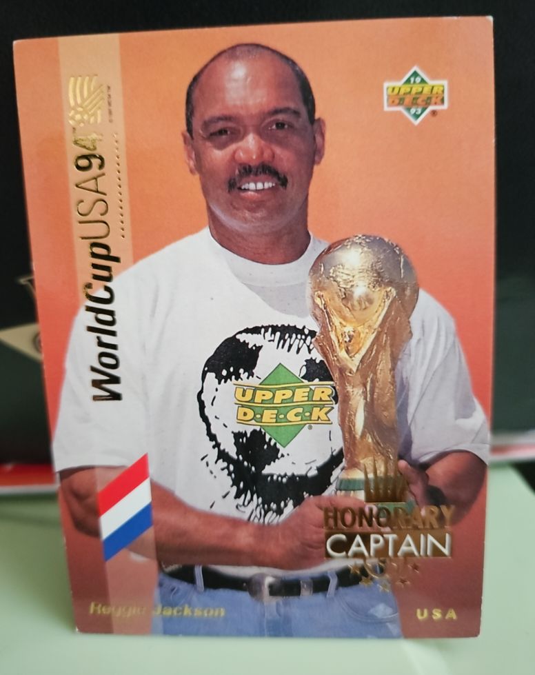 1993 Upper Deck World Cup 94 Preview Honorary Captain #HC1 Reggie Jackson — front