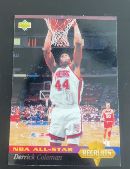 1992-93 Upper Deck NBA All-Star Recruits #28 Derrick Coleman — front
