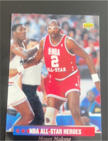 1992-93 Upper Deck NBA All-Star Heroes #17 Moses Malone — front