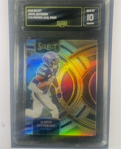 2023 Select Justin Jefferson #175 Premier Level Prizm — front