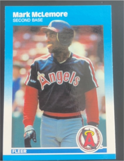 1987 Fleer Update #U-77 Mark McLemore — front
