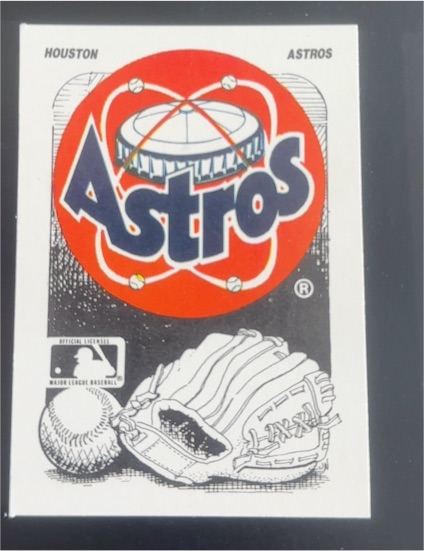 1987 Fleer #250 Houston Astros Logo Sticker — front