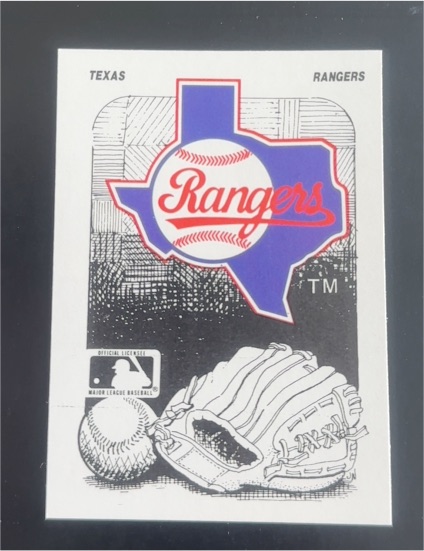 1987 Fleer Texas Rangers Team Sticker — front