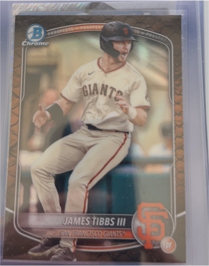 2025 Bowman Chrome Prospects #BCP-39 James Tibbs III — front