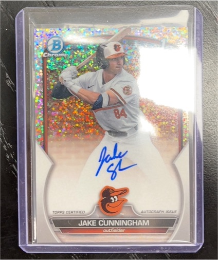 2023 Bowman Chrome Draft Autographs #CDA-JCU Jake Cunningham — front