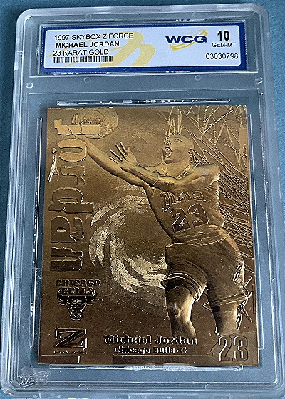1997 Skybox Z-Force #23 Michael Jordan 23 Karat Gold — front