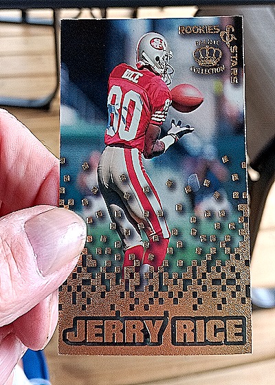 1995 Pacific Triple Folders Rookies & Stars #RS-28 Jerry Rice — front