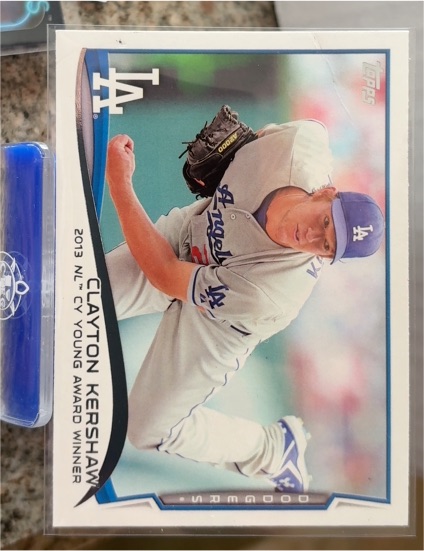 2013 Topps Clayton Kershaw 2013 NL CY Young Award Winner — front