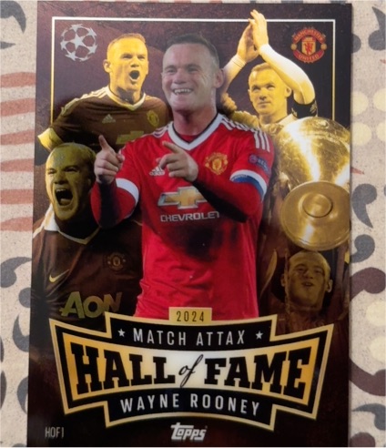 2024-25 Topps Match Attax #HOF1 Wayne Rooney Hall of Fame — front