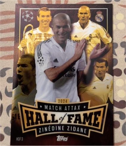 2024 Topps Match Attax Hall of Fame #HOF3 Zinedine Zidane — front