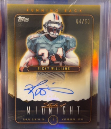 2024 Topps Midnight Stroke of Midnight Autographs #SMA-RWI Ricky Williams — front
