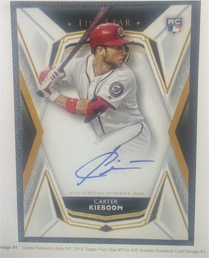 2019 Topps Five Star #FSA-KIE Carter Kieboom — front