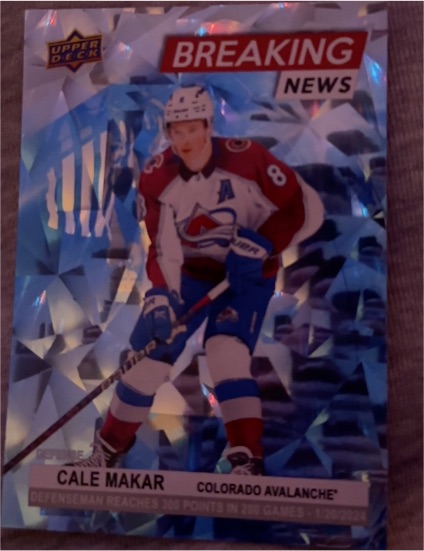 2024-25 Upper Deck Breaking News #BN-33 Cale Makar — front