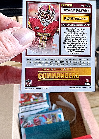 2025 Panini Score A Treat #195 Jayden Daniels — back