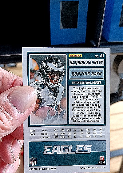 2024 Panini Score #61 Saquon Barkley — back