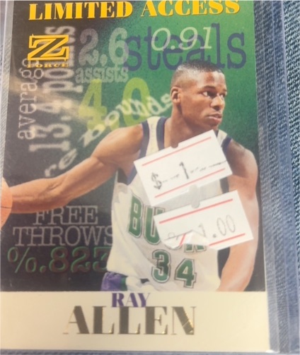 1997-98 SkyBox Z-Force Limited Access #2LA Ray Allen — front