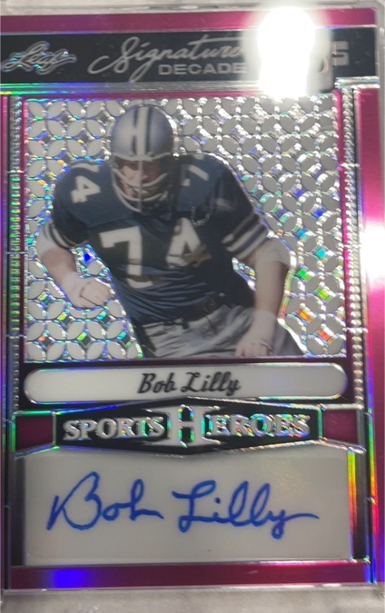 2024 Leaf Sports Heroes Signature Decade #SDRW1 Bob Lilly — front