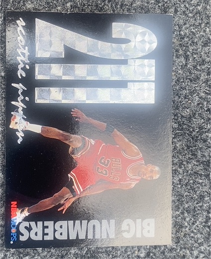 1994-95 NBA Hoops Big Numbers #BN9 Scottie Pippen — front