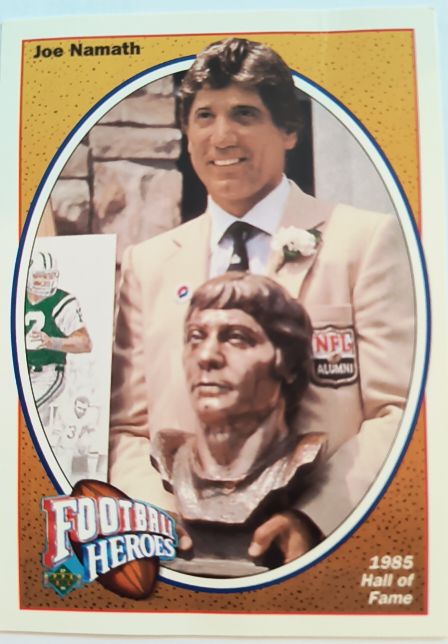 1991 Upper Deck Football Heroes #17 Joe Namath — front