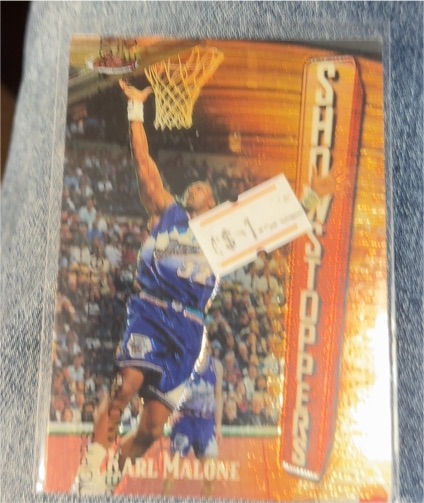 1997-98 Topps Finest #214 Karl Malone — front