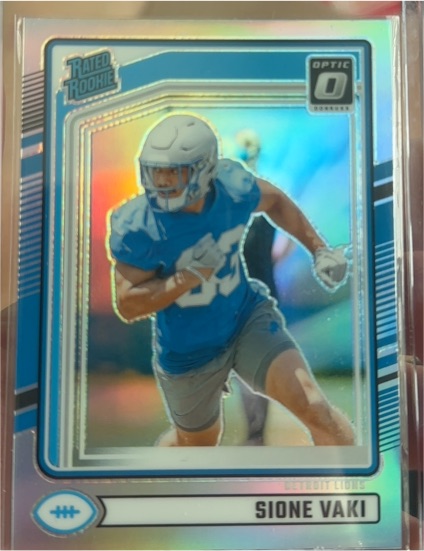 2024 Donruss Optic #332 Sione Vaki Rated Rookie Preview Pink — front