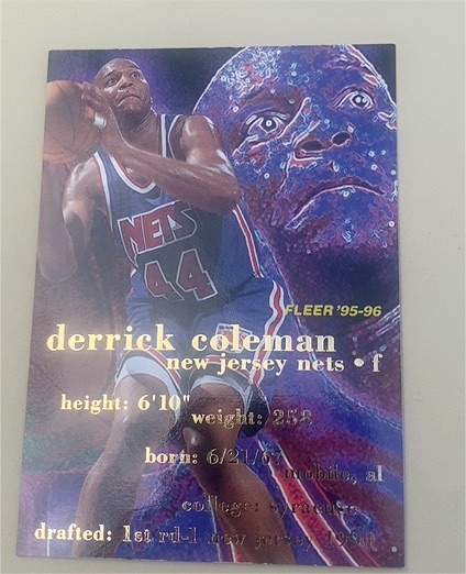 1995-96 Fleer #115 Derrick Coleman — front