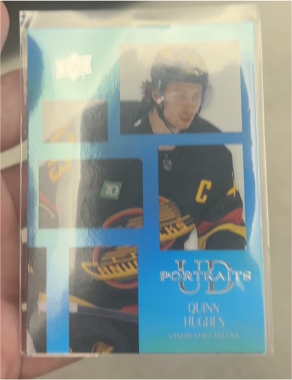 2024-25 Upper Deck Series 2 UD Portraits #P54 Quinn Hughes — front