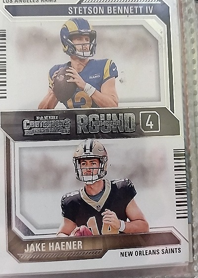 2023 Panini Contenders Round Numbers #20 Stetson Bennett IV / Jake Haener — front