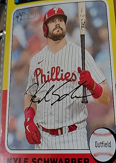 2024 Topps Heritage #161 Kyle Schwarber — front